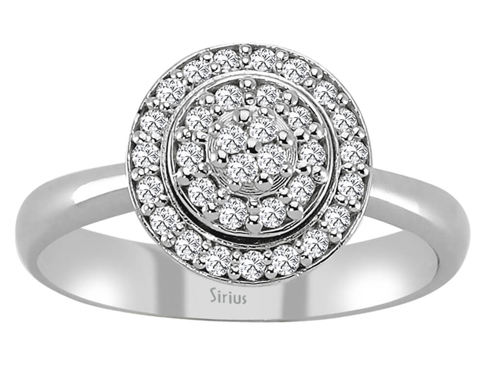 Diamant Damenring - handgefertigter Diamantschmuck aus Feingold | Sirius Diamant