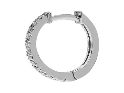 Modern Diamant Creolen Herrenohrring in 585er 14K Weissgold