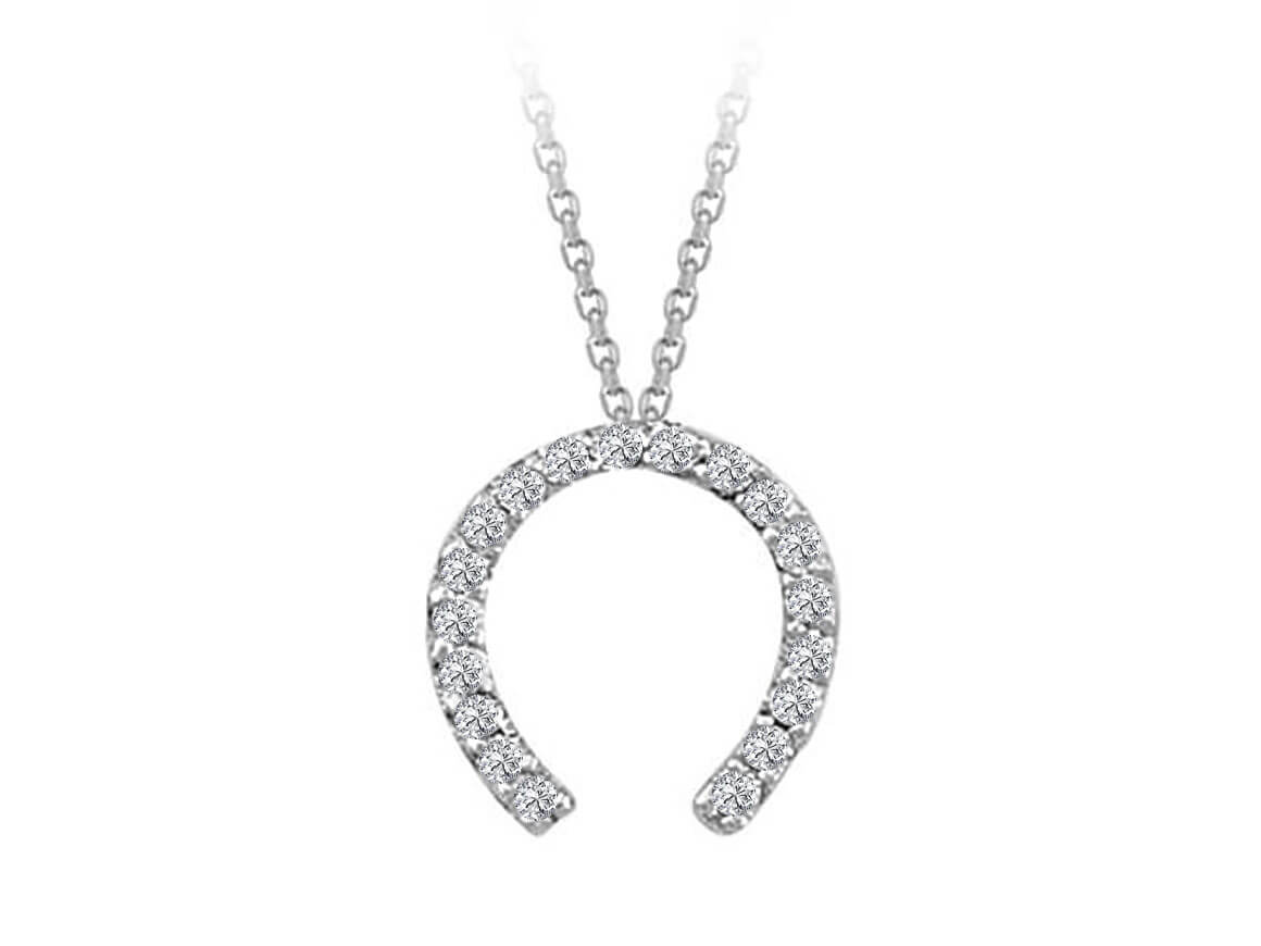 Diamant Hufeisen Collier - handgefertigter Diamantschmuck aus Feingold | Sirius Diamant