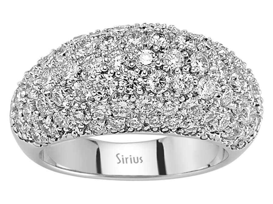 2.50 total carat diamond ring in 585 14 carat white gold