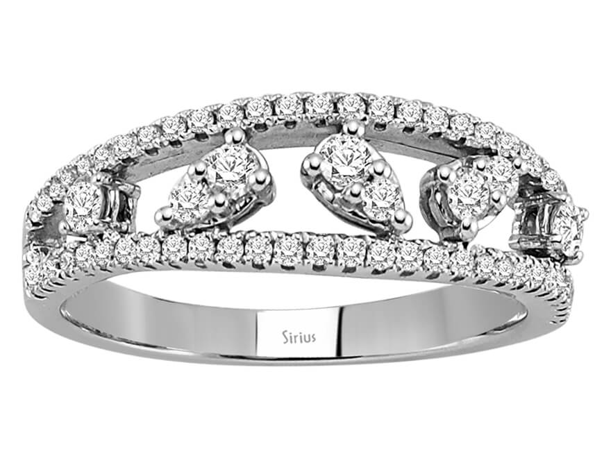 0.50 carat diamond design ring in 18 carat white gold