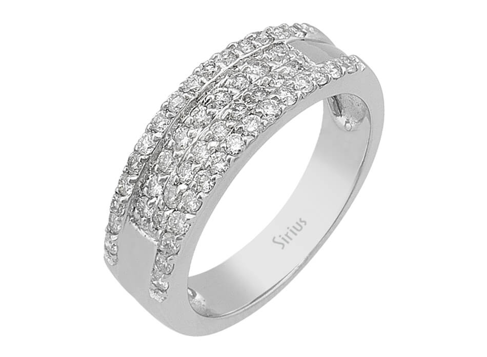 Alliance demi-ronde en diamant de 0,66 carat