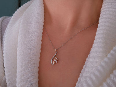 Diamond Snowdrop Necklace