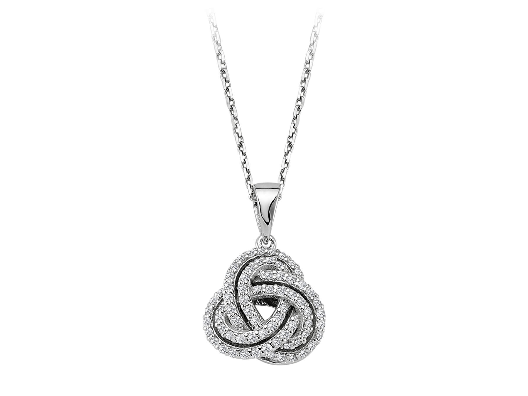 0,27 Gesamtkarat Diamant Spirale Collier in 585er 14 Karat Weißgold - handgefertigter Diamantschmuck aus Feingold | Sirius Diamant