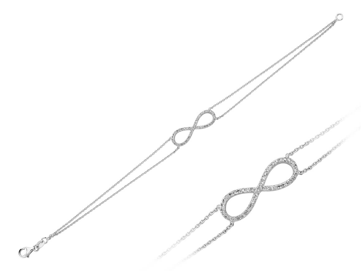 Diamant Unendlichkeit Armband - handgefertigter Diamantschmuck aus Feingold | Sirius Diamant