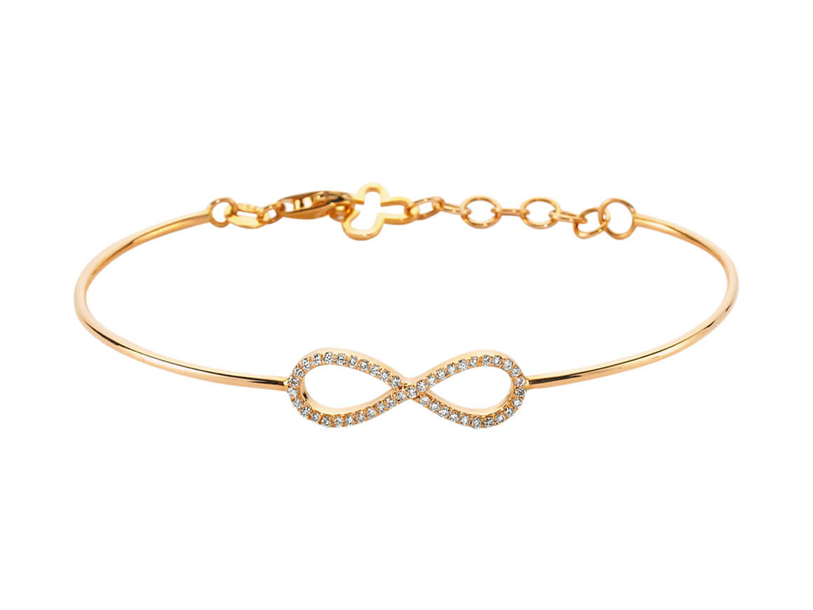 Diamant Unendlichkeit Armband - handgefertigter Diamantschmuck aus Feingold | Sirius Diamant