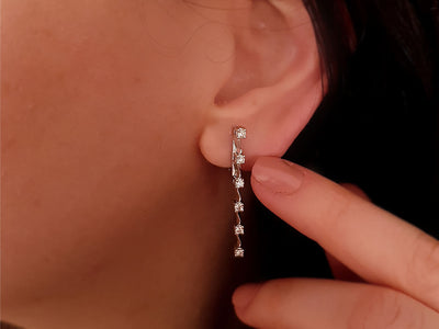 0.48 carat diamond tennis earrings