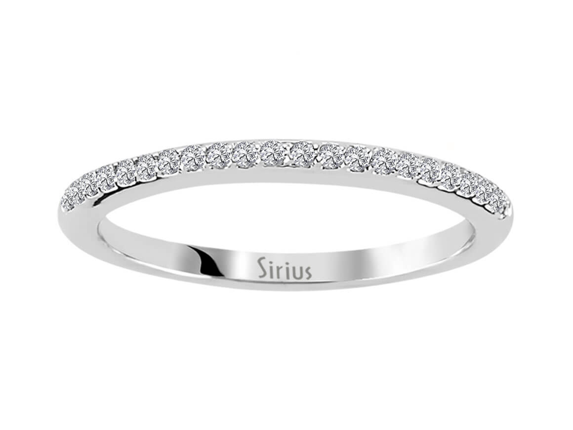 Diamant halbrund Allianz - handgefertigter Diamantschmuck aus Feingold | Sirius Diamant