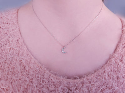Diamond Moon Necklace