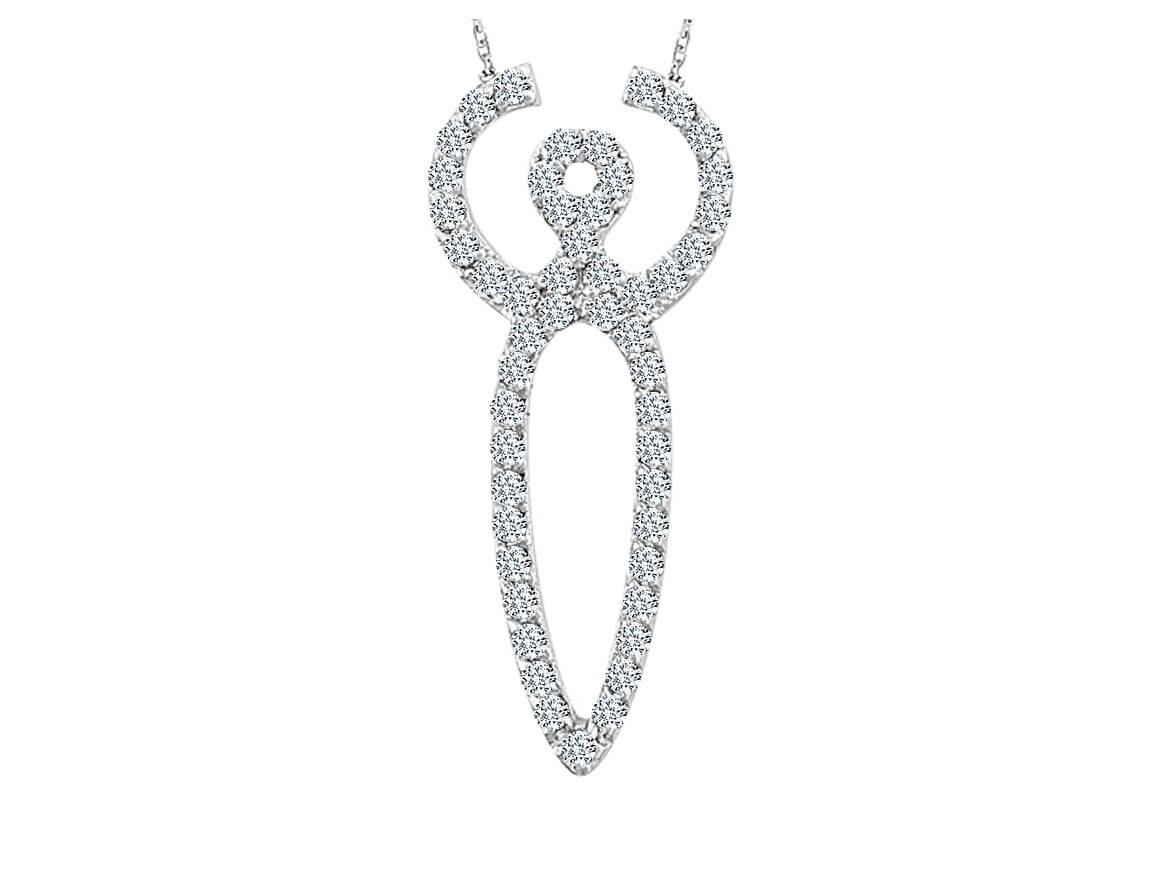 Diamond moon goddess Artemis necklace