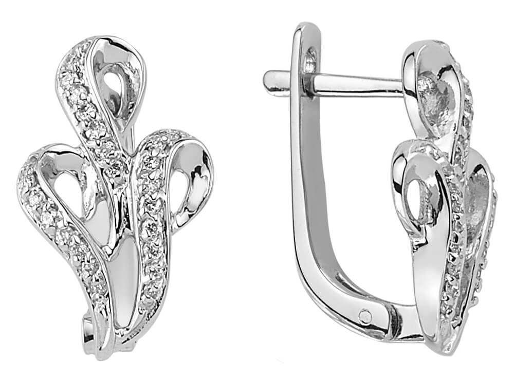 0.23 carat diamond Odette earrings in 14 carat white gold