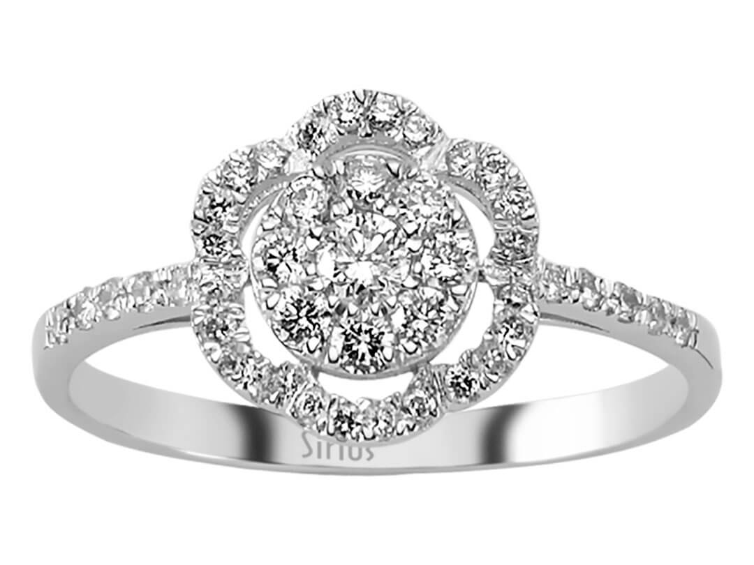 0,36 Karat Diamant Rose Ring - handgefertigter Diamantschmuck aus Feingold | Sirius Diamant