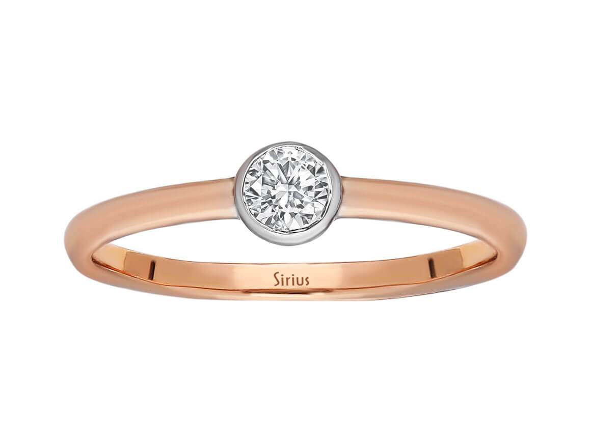 0,16 Karat Diamant Ring - handgefertigter Diamantschmuck aus Feingold | Sirius Diamant