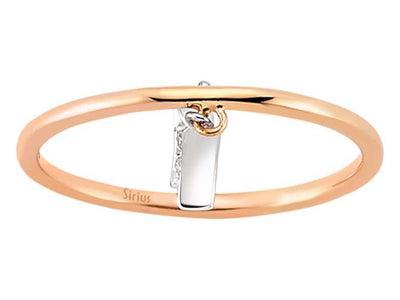 Diamond butterfly ring in 333 8K red and white gold