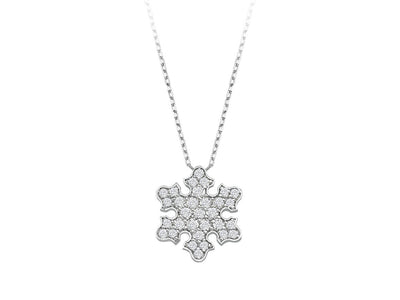 0.47 carat diamond snowflake necklace