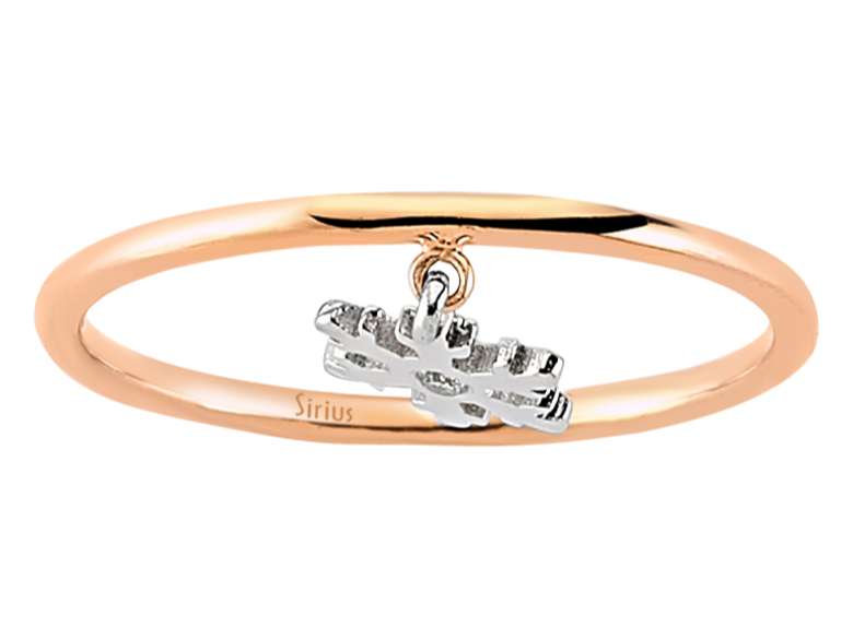 Diamant Schneeflocke Ring - handgefertigter Diamantschmuck aus Feingold | Sirius Diamant