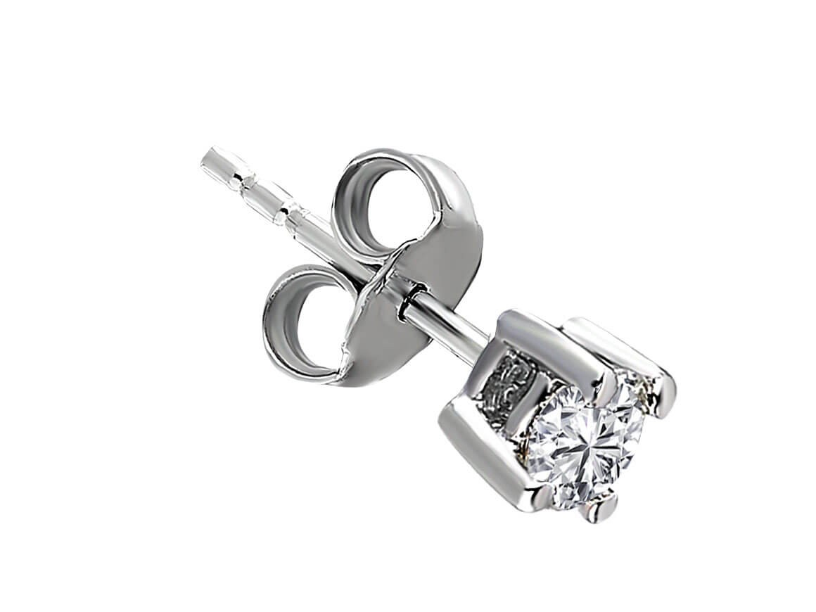 0,20 Carat Diamant Solitär Herren Ohrstecker in 14 Karat - handgefertigter Diamantschmuck aus Feingold | Sirius Diamant