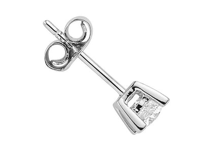 0.26 carat diamond solitaire men's earring in 585 14 carat 