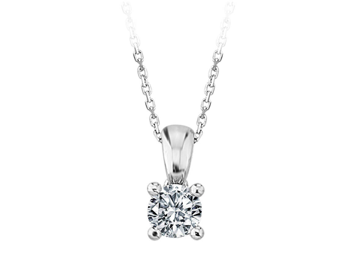 0.57 carat diamond solitaire necklace