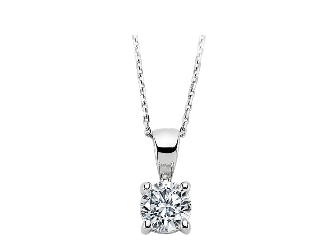 0,50 Carat Diamant Solitär Collier - handgefertigter Diamantschmuck aus Feingold | Sirius Diamant