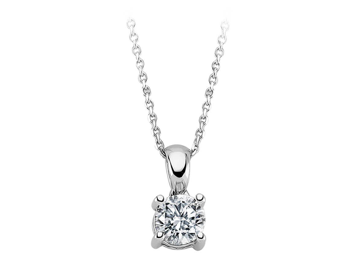 0,57 Karat Diamant Solitär Collier - handgefertigter Diamantschmuck aus Feingold | Sirius Diamant
