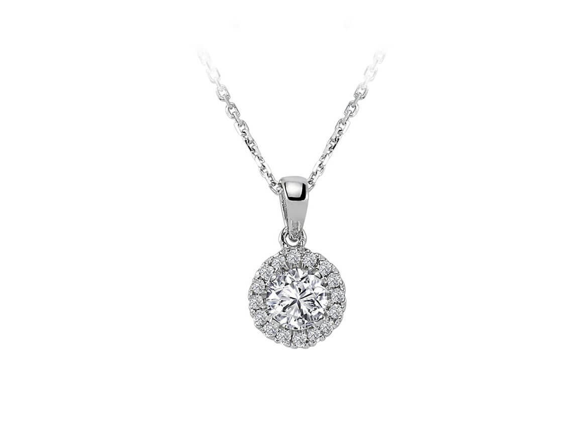 Diamant Solitaire Collier - handgefertigter Diamantschmuck aus Feingold | Sirius Diamant