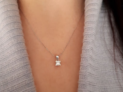 0.26 carat diamond solitaire necklace