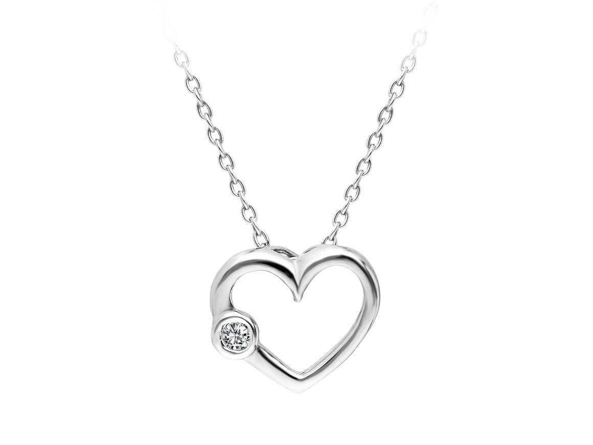 Diamant Herz Collier - handgefertigter Diamantschmuck aus Feingold | Sirius Diamant