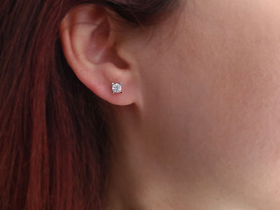 0.53 carat diamond solitaire earrings