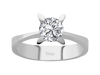 0.80 ct diamond solitaire ring in 14 K white gold