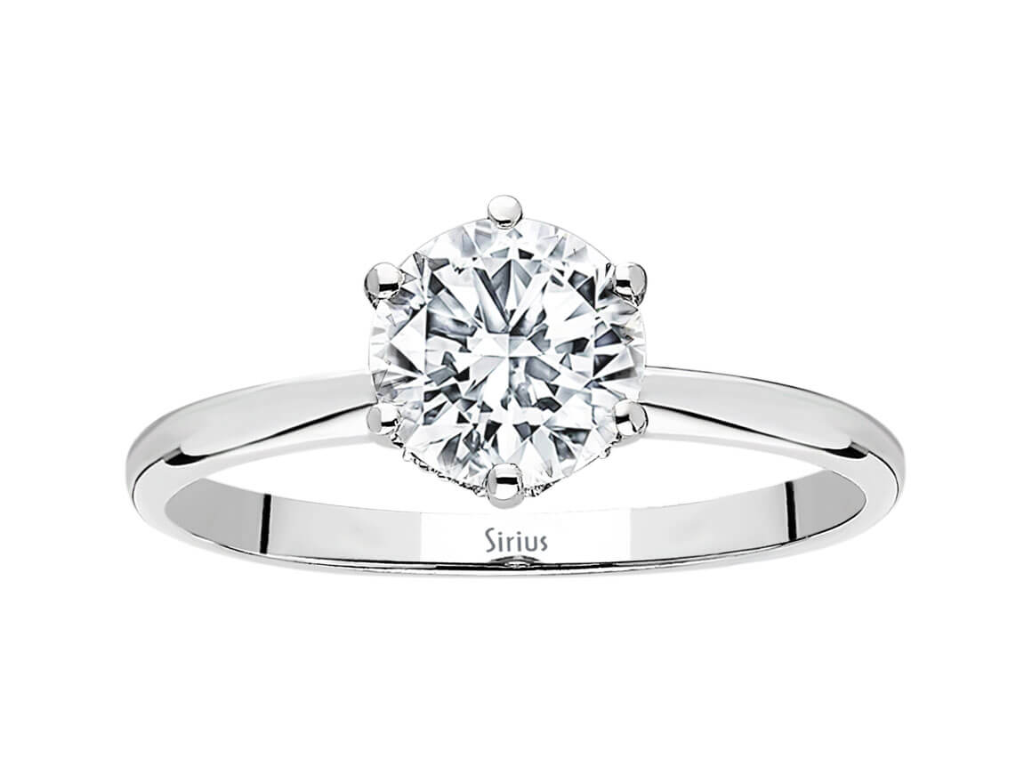 0,97 Gesamtkarat Diamant Solitärring in 14 Karat Weißgold - handgefertigter Diamantschmuck aus Feingold | Sirius Diamant