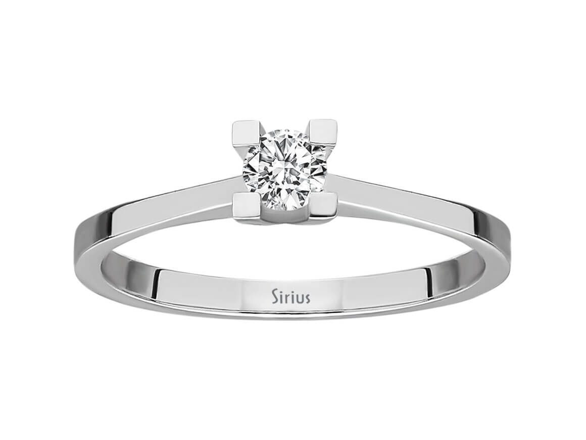 Bague solitaire en diamant de 0,19 carat