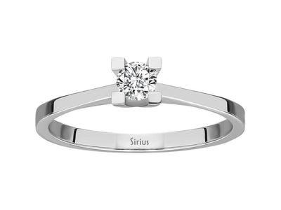 Bague solitaire en diamant de 0,19 carat