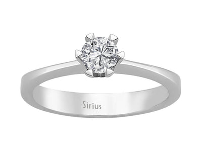 G color 0.38 carat solitaire diamond ring in 585 14 carat white gold