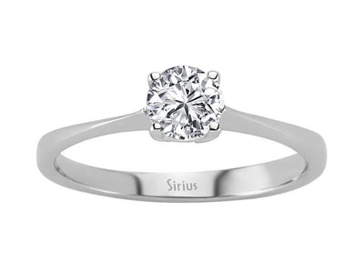 0.62 carat diamond solitaire ring in 585 14 carat white gold