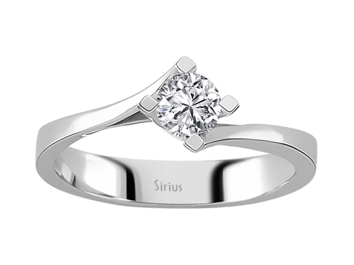 0,46 Carat Diamant Solitaire Ring - handgefertigter Diamantschmuck aus Feingold | Sirius Diamant
