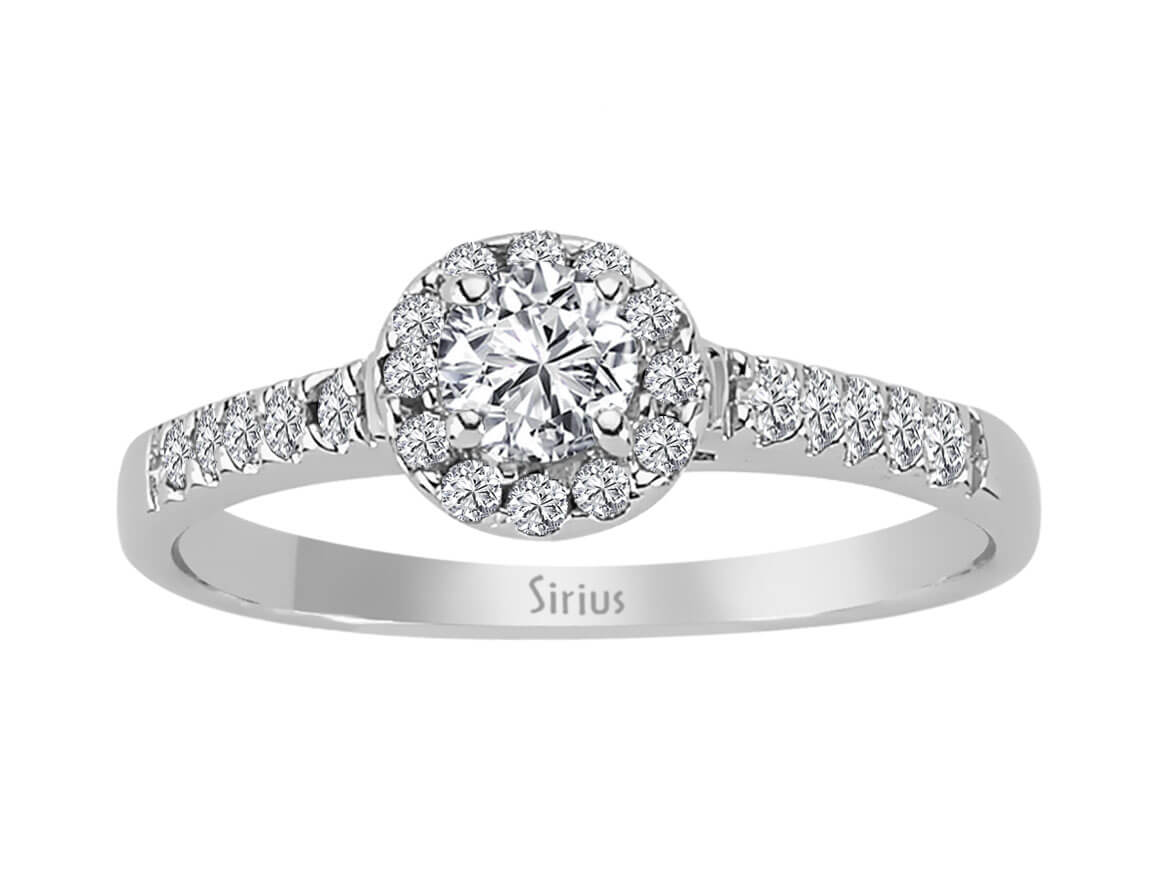 0.51 total carat diamond solitaire ring in 14K white gold