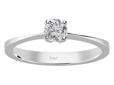 0.30 carat diamond solitaire ring in 14K white gold