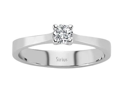 0.23 carat diamond solitaire ring in 14K white gold