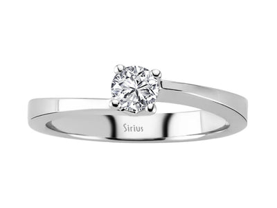 0.30 carat diamond solitaire ring in 14 carat white gold