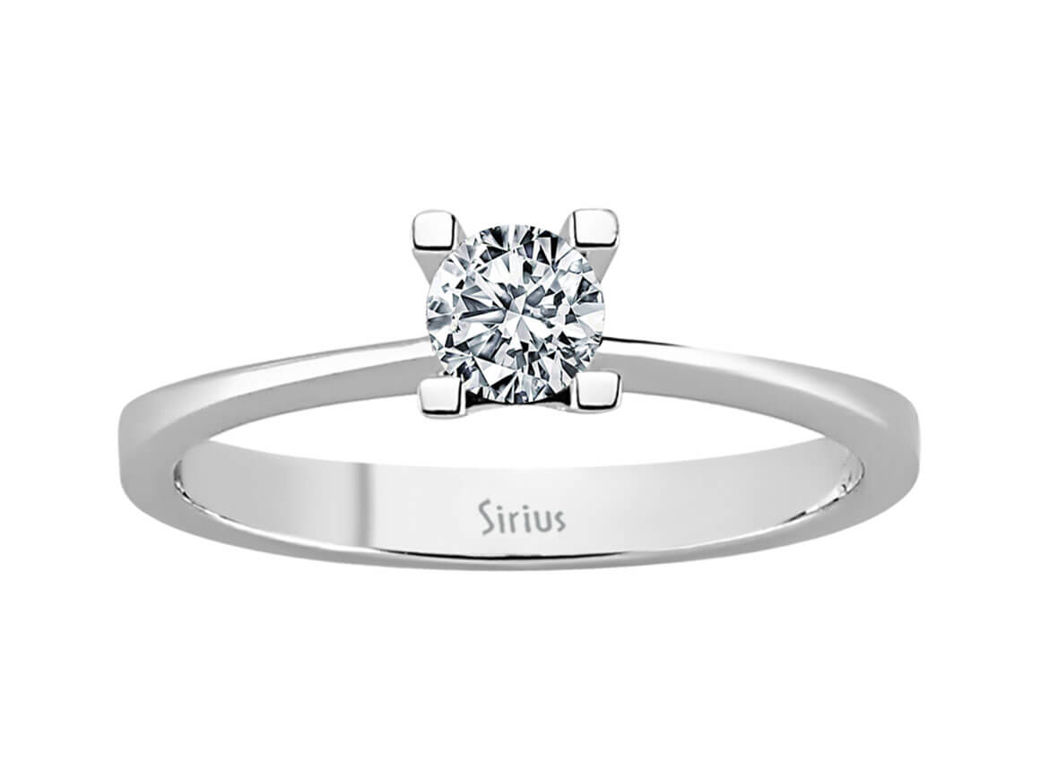 0,31 Karat Diamant Solitaire Ring in 585er 14K Gold - handgefertigter Diamantschmuck aus Feingold | Sirius Diamant