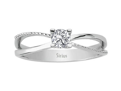 0.26 carat diamond solitaire ring in 14 carat white gold