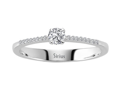 0.24 total carat diamond solitaire ring in 18 carat white gold
