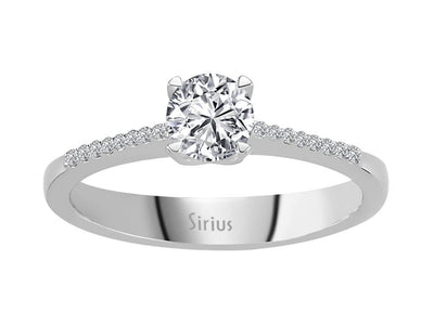 0.57 carat diamond solitaire ring in 14 carat white gold