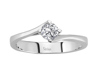 0.35 carat diamond solitaire ring in 14 carat white gold