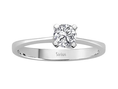 0.41 carat diamond solitaire ring in 14 carat white gold