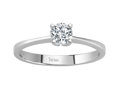 0.32 carat diamond solitaire ring in 14 carat white gold