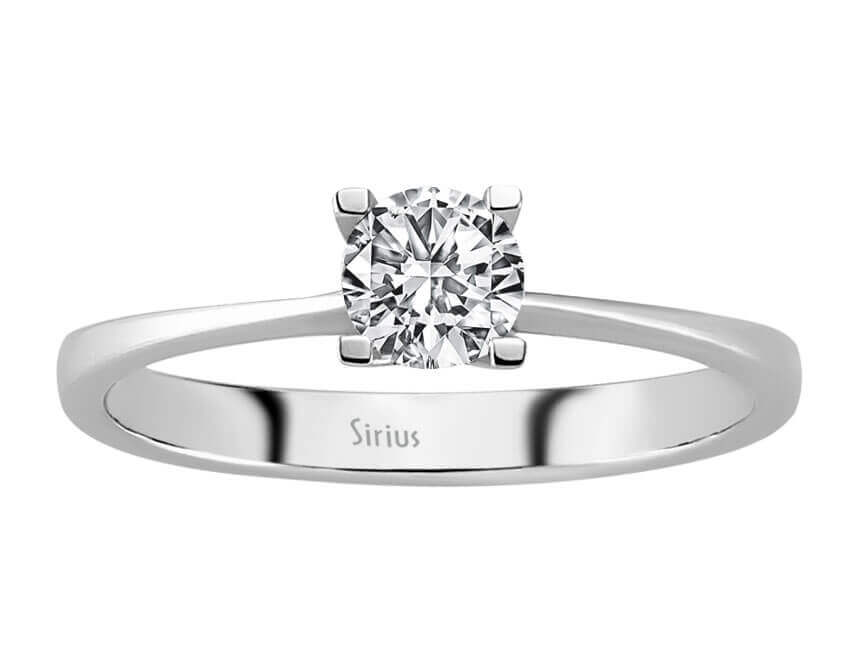 0,50 Karat Diamant Solitär Ring in 750er 18 Karat Weissgold - handgefertigter Diamantschmuck aus Feingold | Sirius Diamant