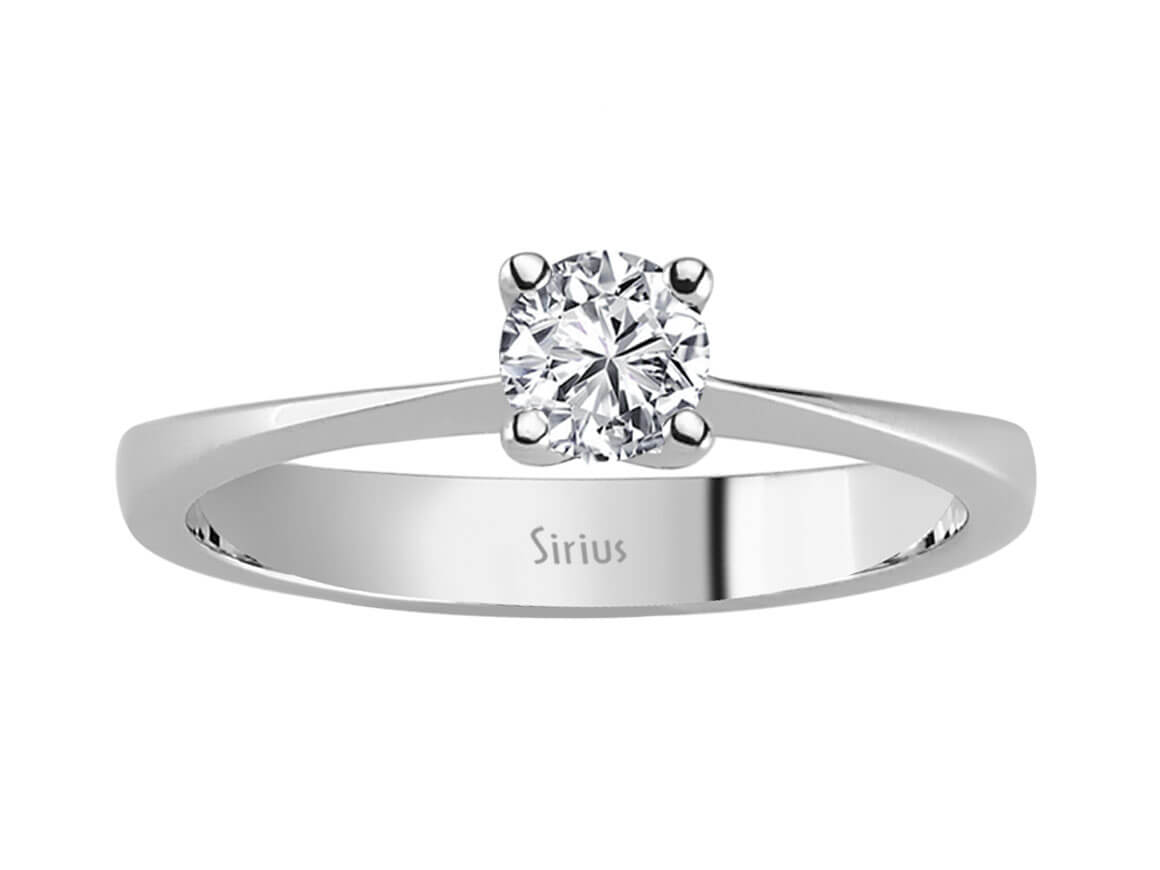 0,33 Karat Diamant Solitär Ring in 585er 14 Karat Weißgold - handgefertigter Diamantschmuck aus Feingold | Sirius Diamant