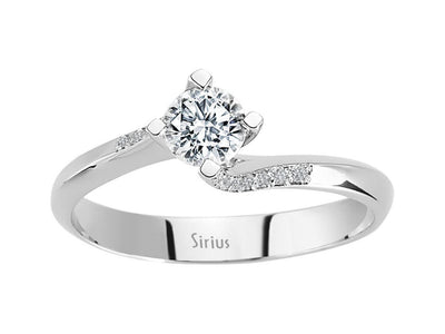 0.46 carat diamond solitaire ring in 14 carat white gold